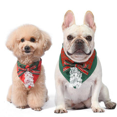 Festive Flair for Your Furry Friend: Christmas Dog Outfit with Lace Bow Tie