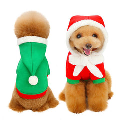 Festive Fleece Pet Hoodie: Halloween to Christmas Canine Couture