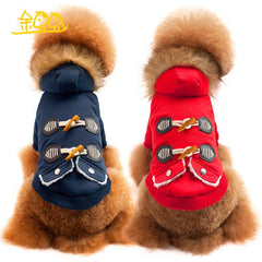 Unique Button-Accent Dog Coats | Warm & Stylish Pet Jackets