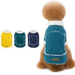 Warm Corduroy Pet Jacket | Stylish & Durable