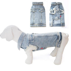 Gradient Denim Dog Vest | Stylish & Durable