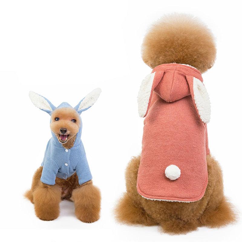 Stylish Rabbit-Themed Dog Coat for Winter