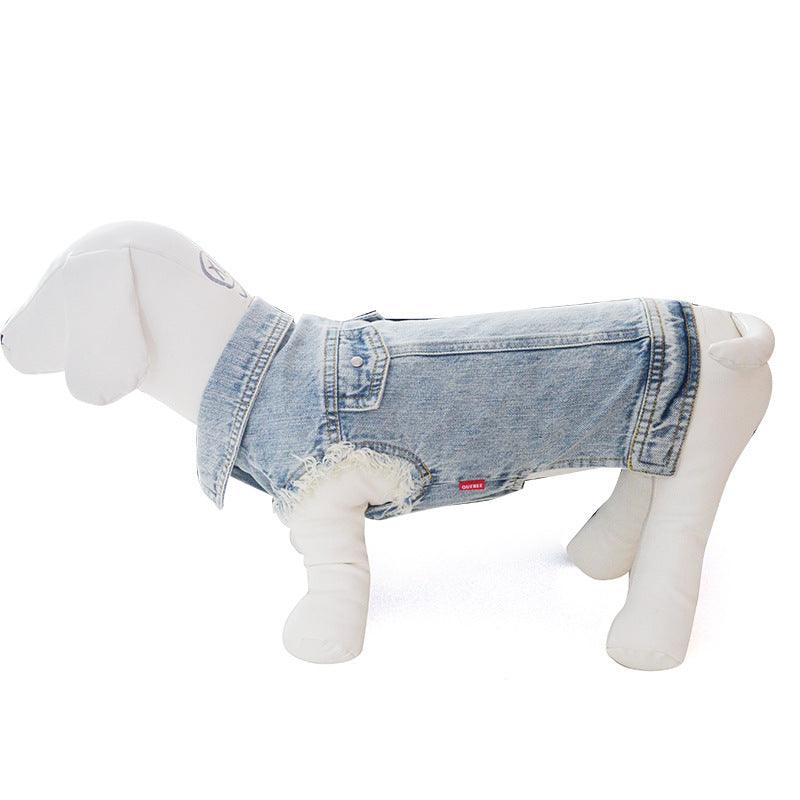 Gradient Denim Dog Vest | Stylish & Durable