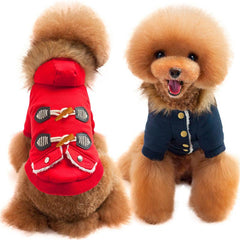 Unique Button-Accent Dog Coats | Warm & Stylish Pet Jackets