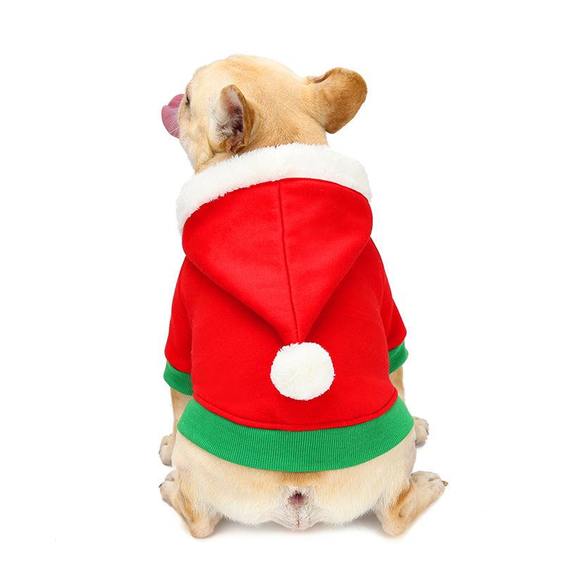 Festive Fleece Pet Hoodie: Halloween to Christmas Canine Couture