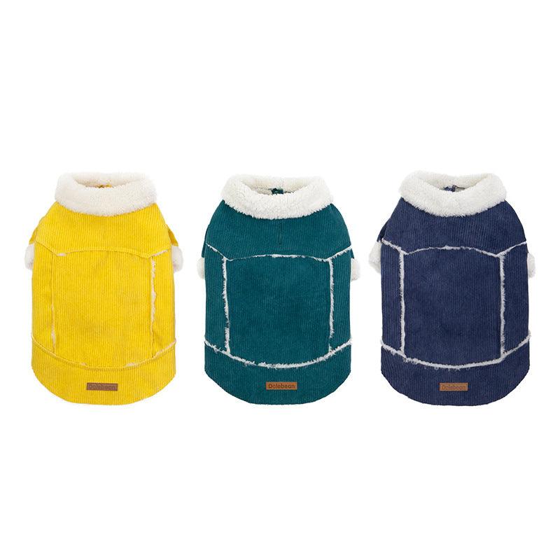 Warm Corduroy Pet Jacket | Stylish & Durable