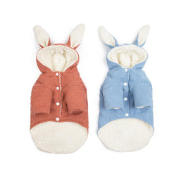 Stylish Rabbit-Themed Dog Coat for Winter