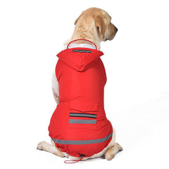 Reflective Double-Layer Raincoat for Large Dogs