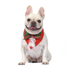 Festive Flair for Your Furry Friend: Christmas Dog Outfit with Lace Bow Tie