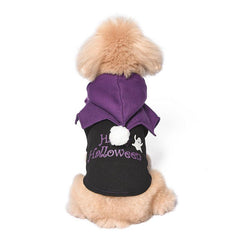 Halloween Pumpkin Dog Costume - Two-Piece Hoodie & Cape Set