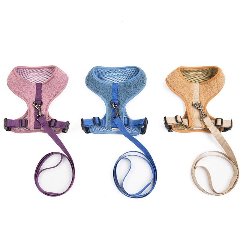 Bubble Fleece Dog Harness Leash for Small Pets