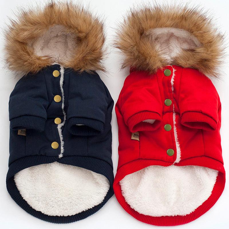 Unique Button-Accent Dog Coats | Warm & Stylish Pet Jackets