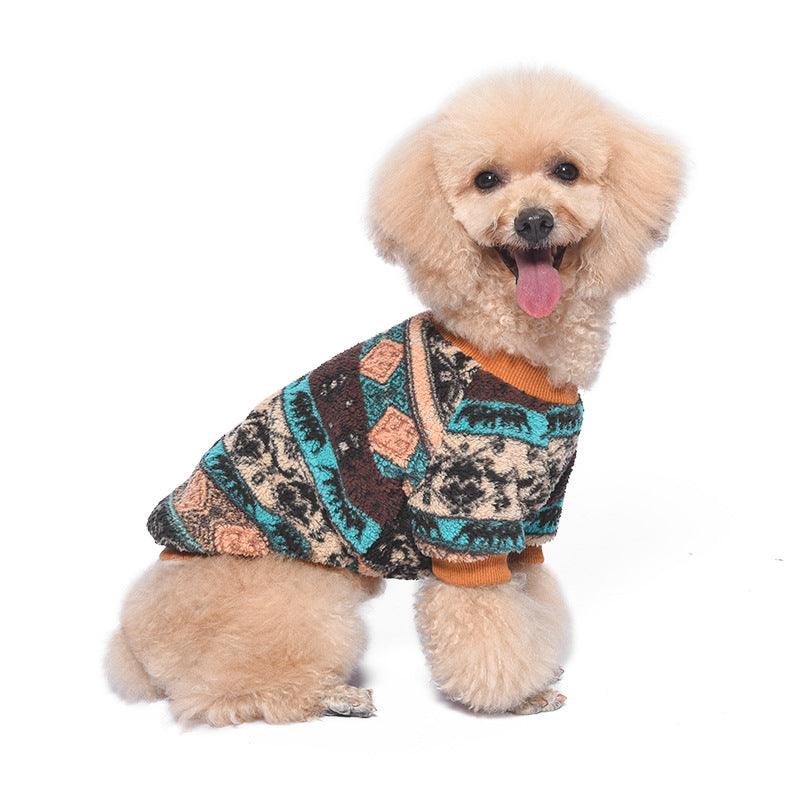 Warm Plush Dog Sweater for Winter | Stylish & Cozy