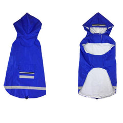 Reflective Double-Layer Raincoat for Large Dogs