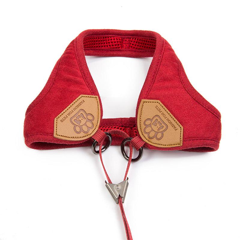 Cozy Velvet Pet Harness and Leash Set