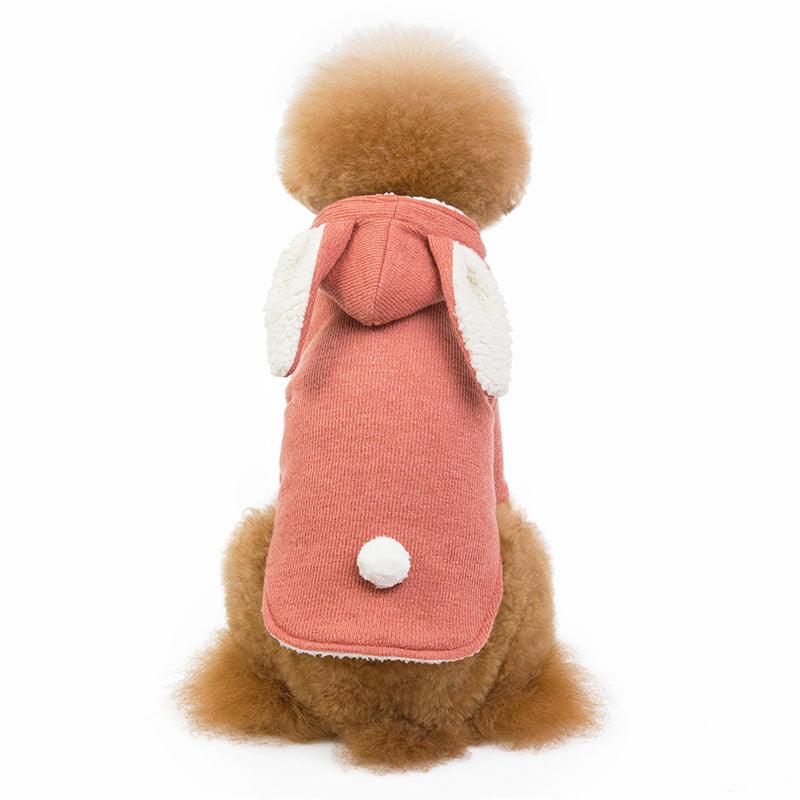 Stylish Rabbit-Themed Dog Coat for Winter