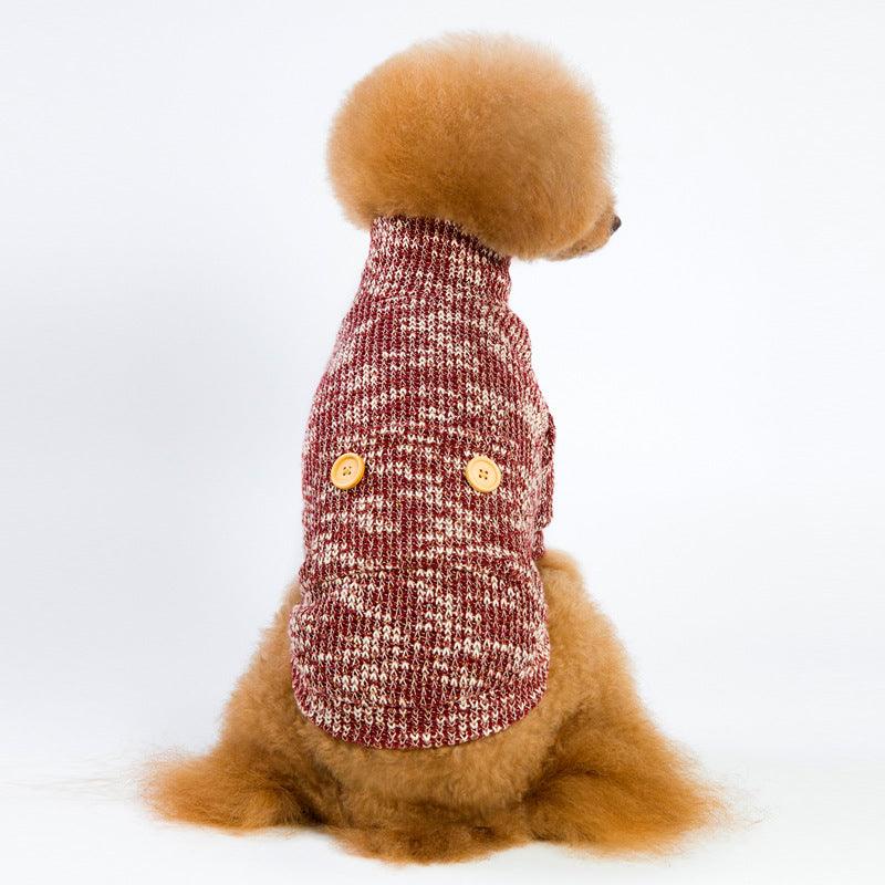 High-Neck Dog Sweater for Teddy Dogs