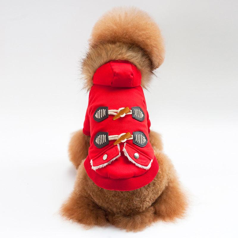 Unique Button-Accent Dog Coats | Warm & Stylish Pet Jackets