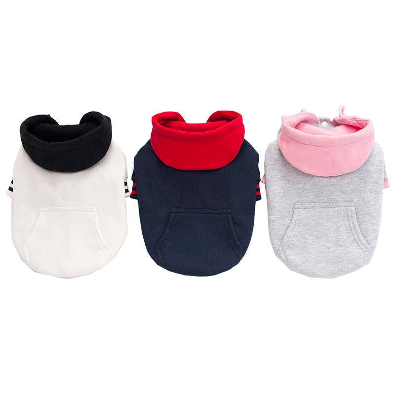 Cozy Color Block Hooded Dog Sweatshirt