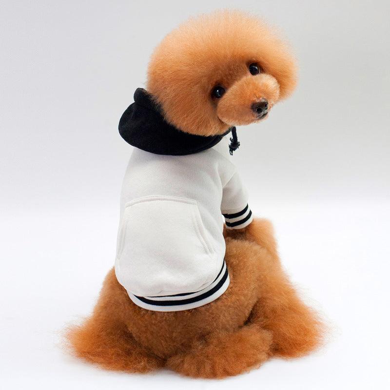 Cozy Color Block Hooded Dog Sweatshirt