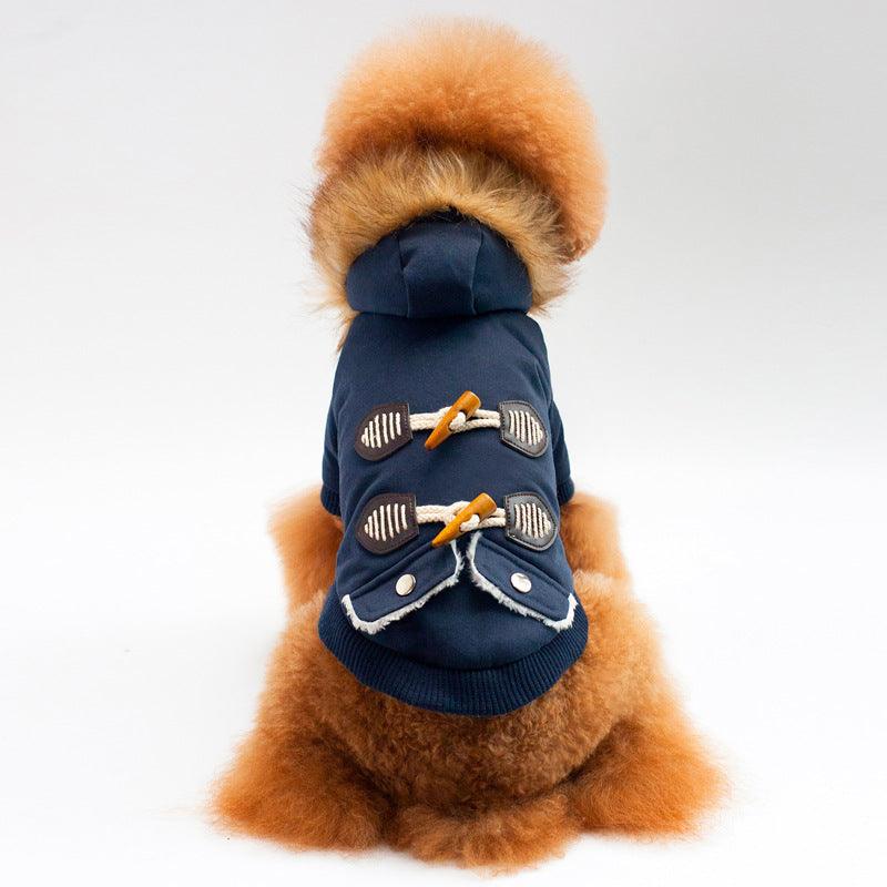 Unique Button-Accent Dog Coats | Warm & Stylish Pet Jackets