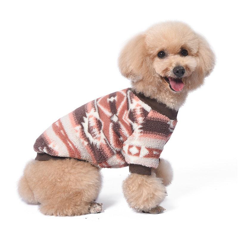 Warm Plush Dog Sweater for Winter | Stylish & Cozy