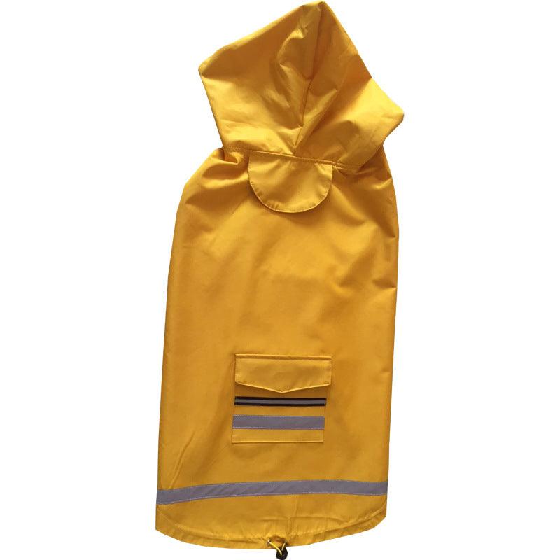 Reflective Double-Layer Raincoat for Large Dogs