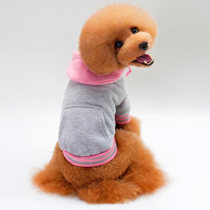 Cozy Color Block Hooded Dog Sweatshirt