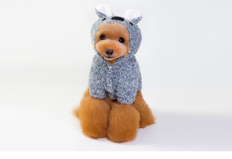 Cozy Coral Fleece Sloth Bear Dog Outfit: Latest Autumn/Winter Fashion