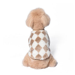 Checkerboard Charm: The Ultimate Autumn-Winter Pet Pullover