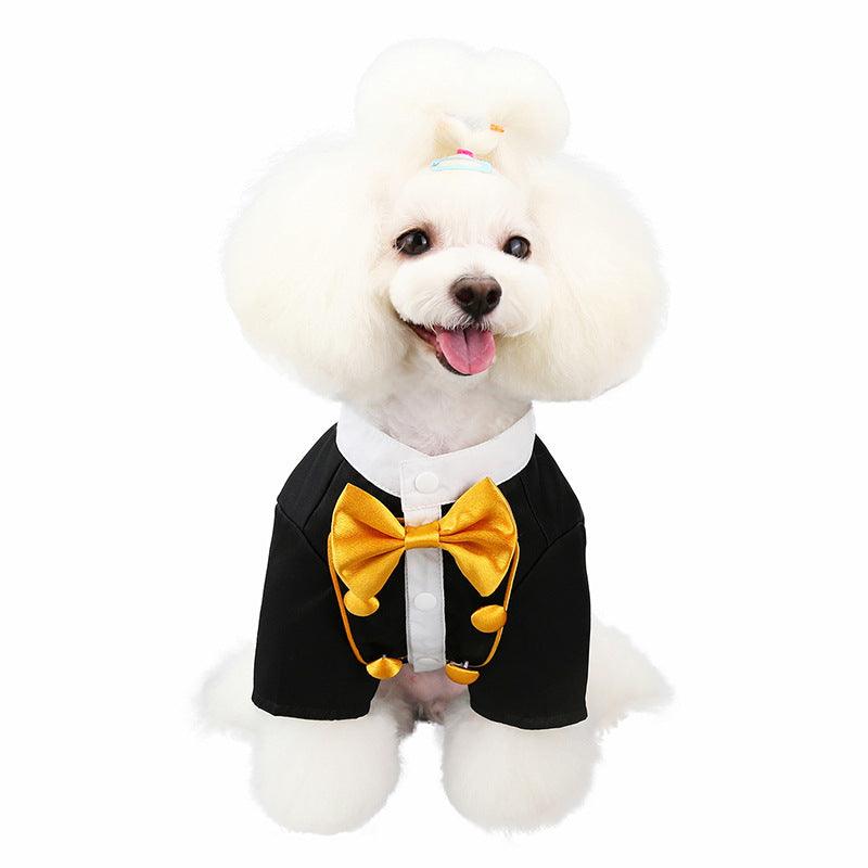 Stylish Pet Tuxedo for Weddings | Elegant Dog Outfit