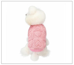 Warm Heart Dog Fleece Coat | Stylish Winter Wear