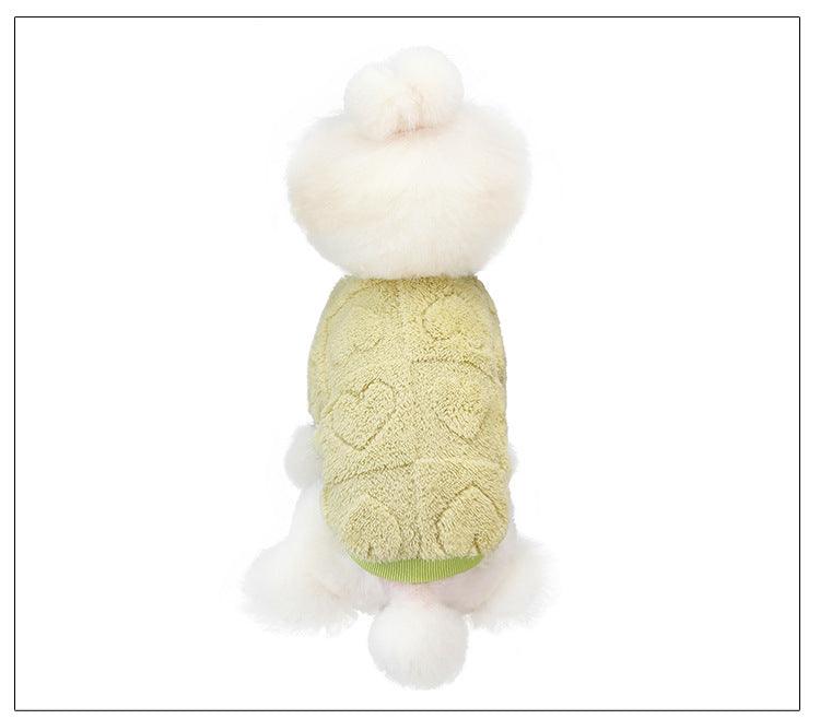 Warm Heart Dog Fleece Coat | Stylish Winter Wear