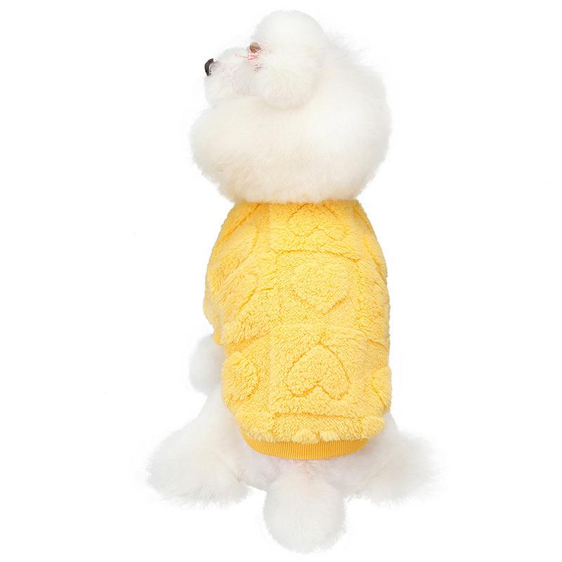 Warm Heart Dog Fleece Coat | Stylish Winter Wear