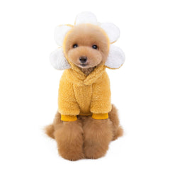 Stylish Thick Sunflower Dog Fleece Jacket