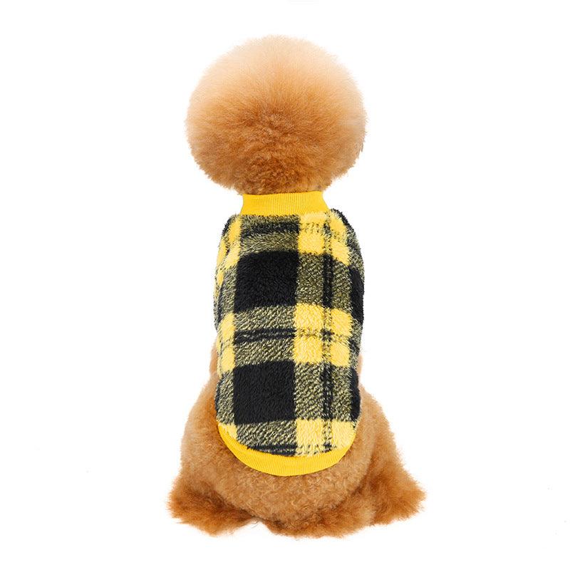 Stylish Thick Plaid Dog Fleece Coat | Winter Essential +