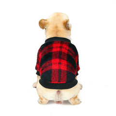 Stylish Thick Plaid Dog Fleece Coat | Winter Essential +