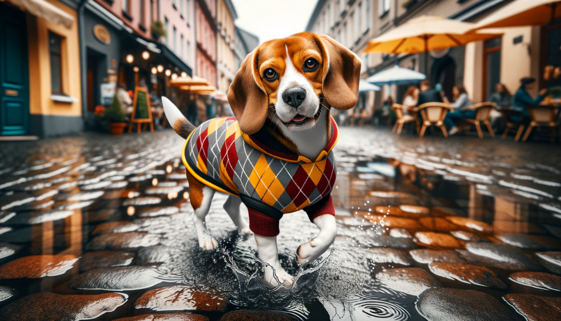 Argyle Dog Raincoats for a Classic Look