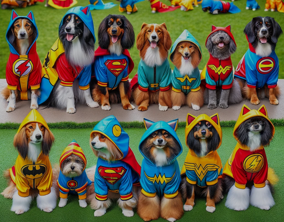 Batman and Themed Dog Raincoats